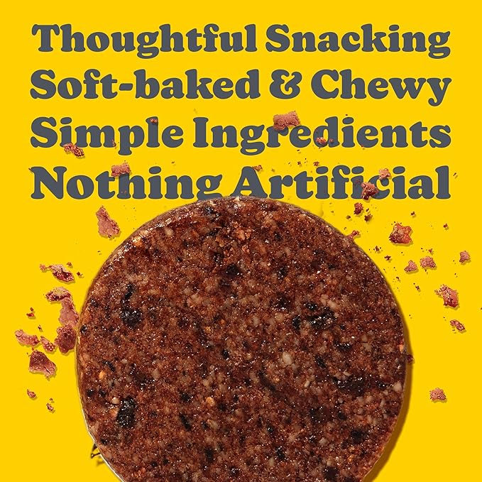Love + Chew Soft Baked Protein Cookies, Gluten Free | (18) Count Sunflower Banana Bread Minis | Vegan, Paleo, Non GMO and Packed with Superfoods. - Individually Wrapped, and Made from Sunflower Seeds