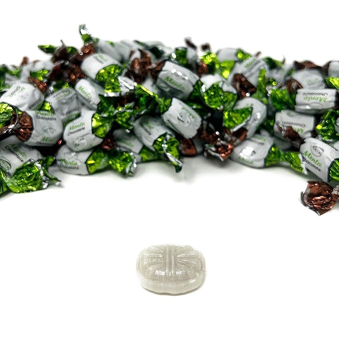 Chocolate Filled Mints - 10 lbs - Refreshing After Dinner Mint Hard Candies Filled with Chocolates - Bulk American Vintage Candy Assortment - Individually Wrapped, 160oz