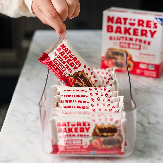 Nature’s Bakery Gluten Free Fig Bars, Strawberry, Real Fruit, Vegan, Non-GMO, Snack bar, 6 boxes with 6 twin packs (36 twin packs)