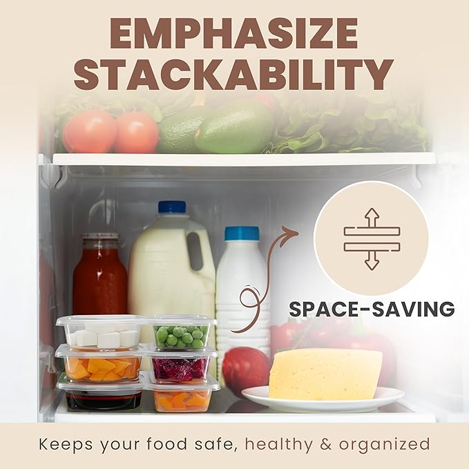20 Pack Reusable Snack Containers with Lids – Snack Tray & Portion Control Containers, Lunch Accessories for Kids, Fruit Containers for Lunch Box, Perfect for School Lunch & Meal Prep