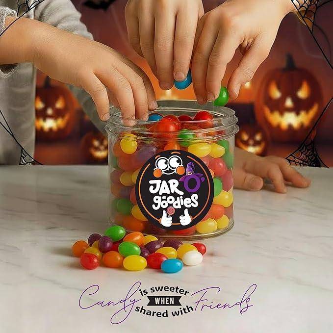 Jar O' Goodies - Valentines Day Sweet Treats, 49 Assorted Flavors Jelly Beans Gift Set, Original Chewy Candies (6 Ounce, 1 Pack) Party Favor - Gluten & Nut Free, Kosher Parve