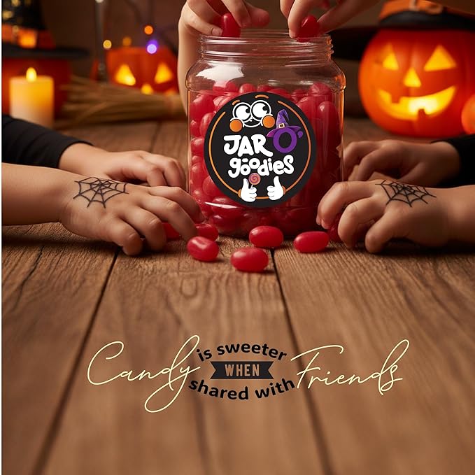 Jar O' Goodies - Valentines Day Sweet Treats, Sour Cherry Jelly Beans Gift Set, Original Chewy Candies (6 Ounce, 1 Pack) Party Favor - Gluten & Nut Free, Kosher Parve