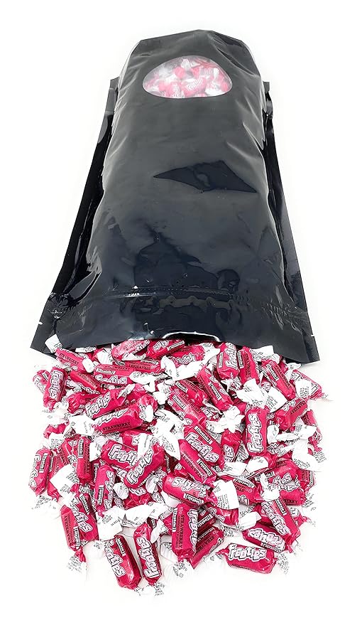 Bulk Strawberry Flavor Tootsie Roll Frooties Chewy American Taffies Candy Individually Wrapped In Resealable Assortit Bag 5 Lb 735+pcs (80-Oz) - Made In USA
