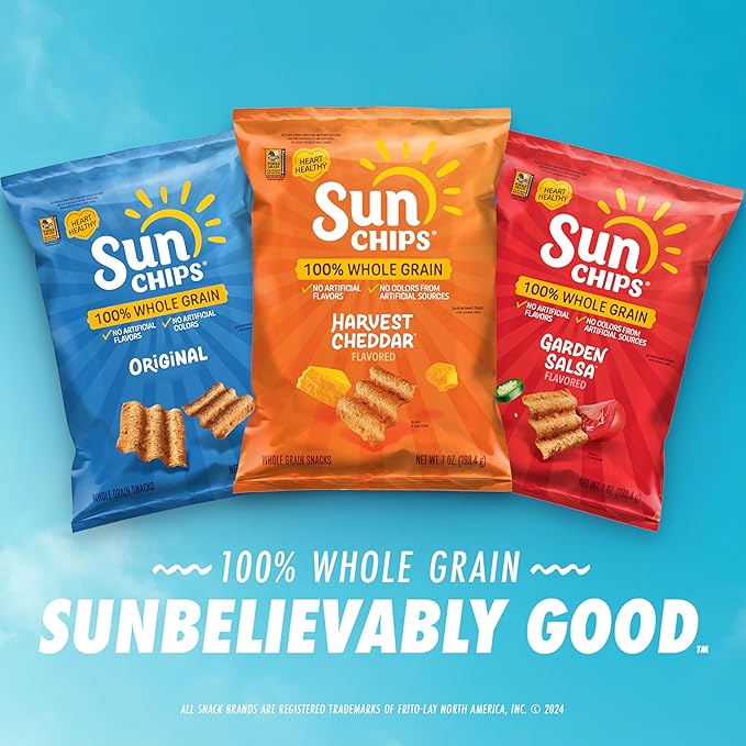 SunChips Garden Salsa Flavored Multigrain Snacks, 1.5-Ounce (Pack of 64)