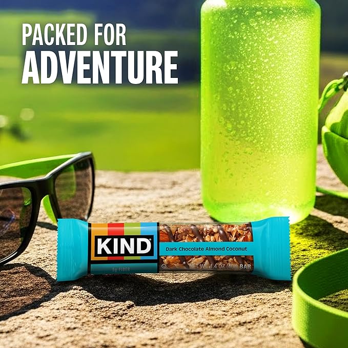 KIND Nut Bars, Dark Chocolate Almond Coconut, Healthy Snack Bars, Gluten Free, 3g Protein, 24 Count
