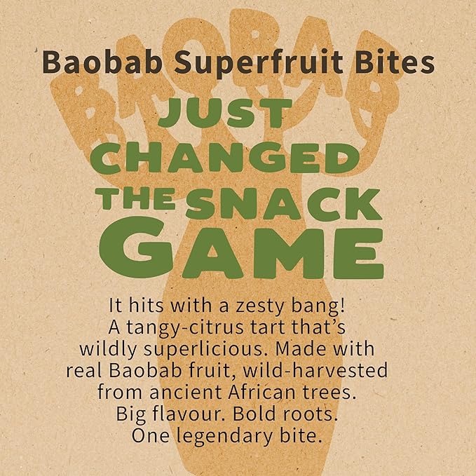 Baobest Superfruit Bites - Baobab Chews Mango Fruit Snack Pack - Vegan, Gluten Free, Preservative Free, Palm Oil Free, High Vitamin C Superfood Snack from The Tree of Life - 30 Servings