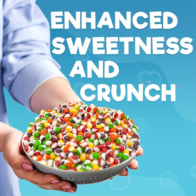 Fruit Crunch Original Rainbow Freeze-Dried Candy, 10 oz, Assorted Fruit Flavors, Large Pouch, Ideal Gift Snack Treat