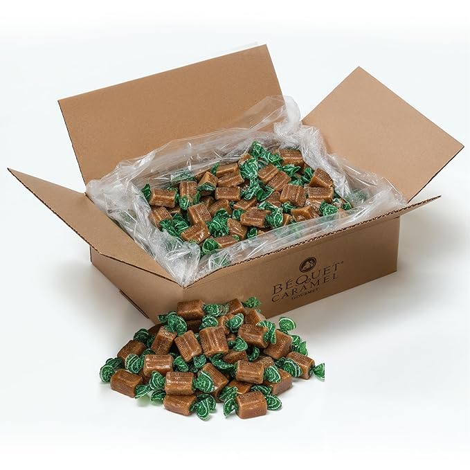 Béquet Caramel - Celtic Sea Salt Caramel - Gourmet Caramel Candy - Salted Caramel Candy Individually Wrapped - Made in Montana - Kosher (Star D) and Gluten Free - 5 LB Box