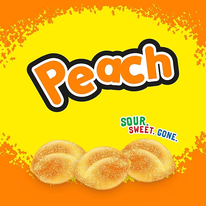 SOUR PATCH KIDS Peach Soft and Chewy Candy, Bulk Candy, 8-8.07 oz Bags