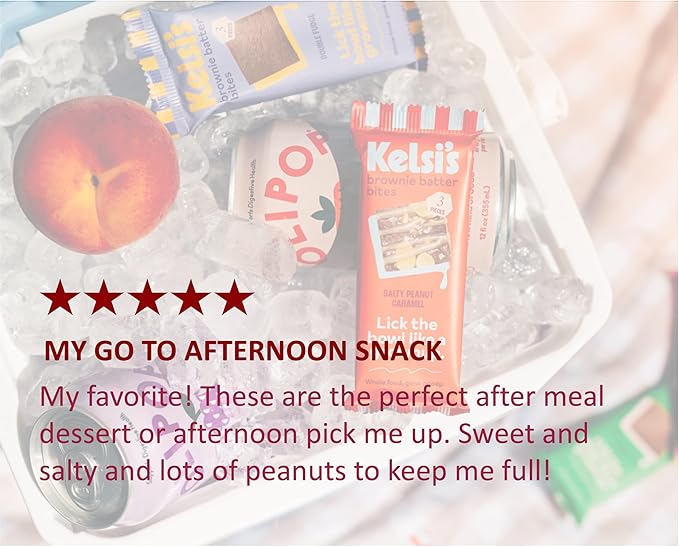 Kelsi's Brownie Batter Bites, Variety Pack, 8 Pack - Whole Ingredients, Healthy Brownie Bites, Dairy Free, Gluten Free, Soy Free Chocolate, Zero Refined Sugar, Paleo Healthy Snack Alternative, Includes Salty Peanut Caramel, Rich Raspberry, Mint Crunch,...