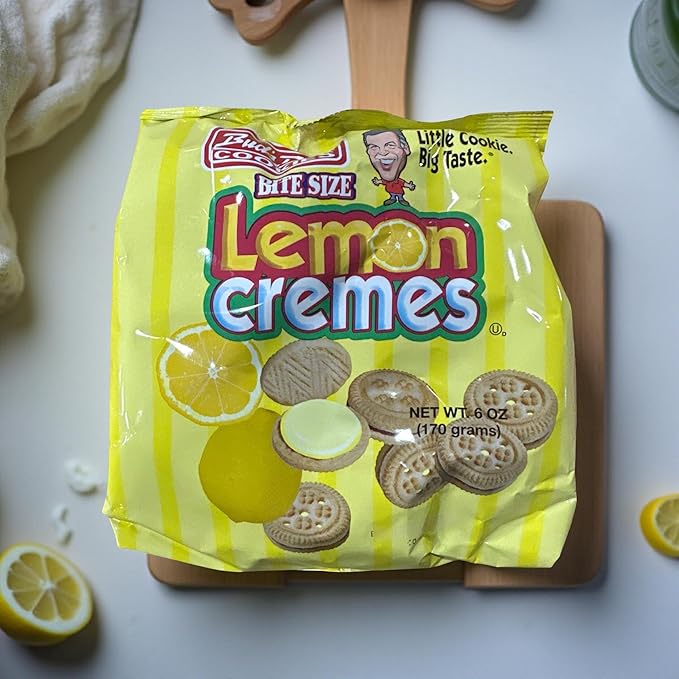 Bud's Best Mini Lemon Sandwich Cream Cookies, 6 Ounces, 12 Pack Case