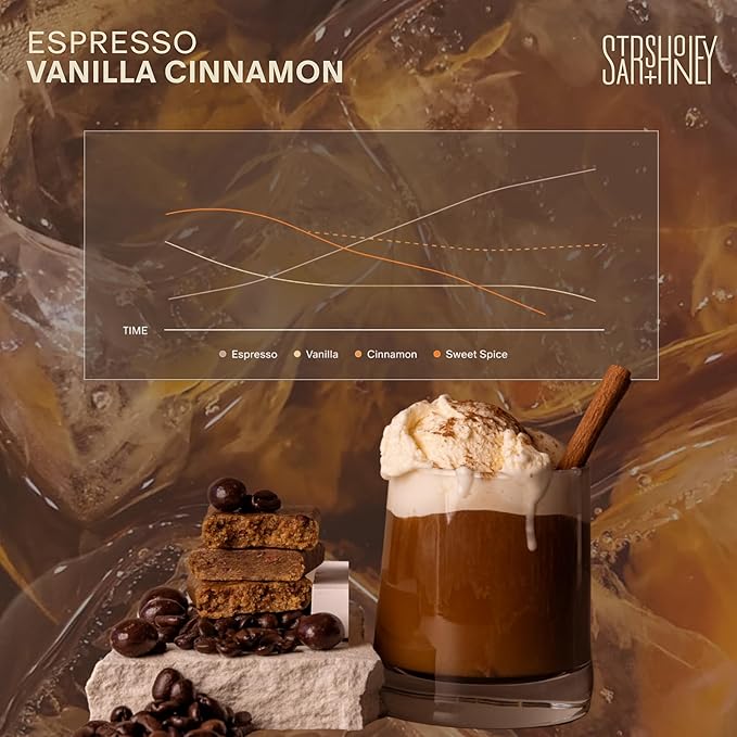 Stars + Honey Protein Bars - Espresso Vanilla Cinnamon,15g Protein, 2g Sugar, w/Collagen Keto Friendly Snack - Gluten, Dairy, Seed Oil, & Soy Free - High-Protein Snacks for Energy & Recovery -10 pack