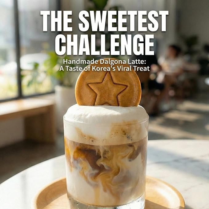 Korean Instant Coffee MIx Variety 30 Sticks With 3 Handmade Dalgona candies, 6 Rice snacks! 5 Different Flavors (6 Pack of Each / Maxim Original, Mocha Gold Mild, White Gold, Rosebud Mocha, Original Coffee Mix)