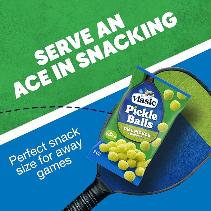 Vlasic Pickle Balls, Dill Pickle Flavored Corn Puffs, 2 oz. (Pack of 3)