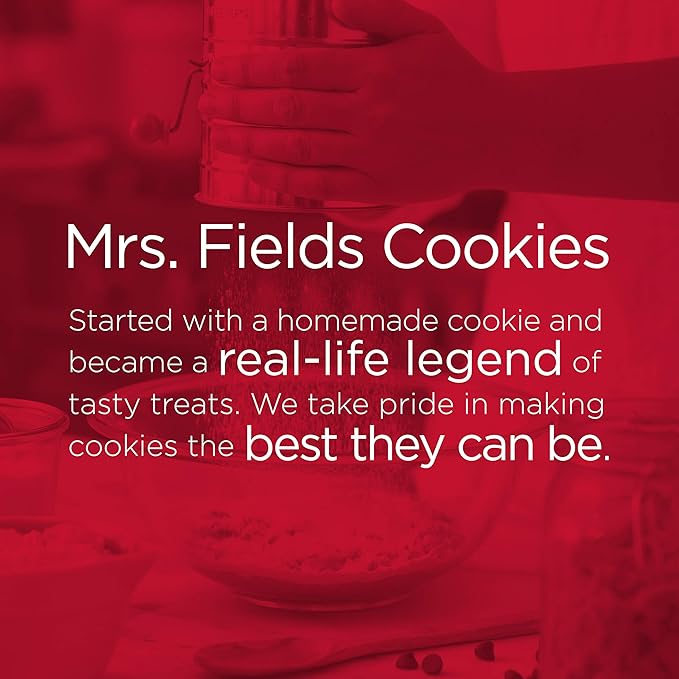 Mrs. Fields Dozen Semi-Sweet Chocolate Chip Original Cookie Signature Tin - Assorted with 12 Original Sized Cookies