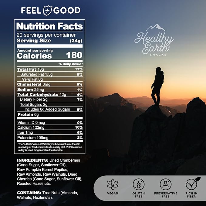 Mixed Nuts Unsalted | Trail Mix | Trail Mix without Peanuts | Gourmet Snacks, Protein Snacks, Gluten Free, No Preservatives, High Fiber (Natural Antioxidant)