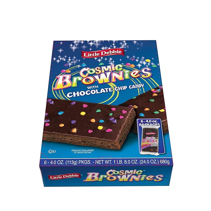 Little Debbie Extra-Large Sized Cosmic Brownies, 4 oz., 6 Count | 3 Pack (Total 18 Brownies)