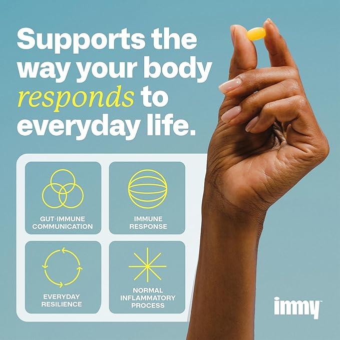 IMMY Immune Supplement for Mood Support and Gut Health, 30 ct. - Supports Joint Relief, Focus & Mood Support, Natural Calming Aid