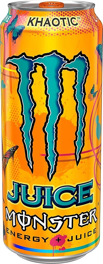 Monster Energy Juice Monster, Energy + Juice, Khaotic, 16 Ounce | Pack of 24