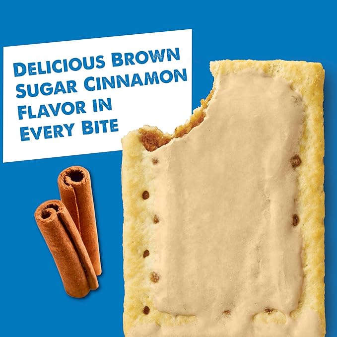 Pop-Tarts Toaster Pastries, Breakfast Foods, Kids Snacks, Family Pack, Frosted Brown Sugar Cinnamon (32 Pop-Tarts)