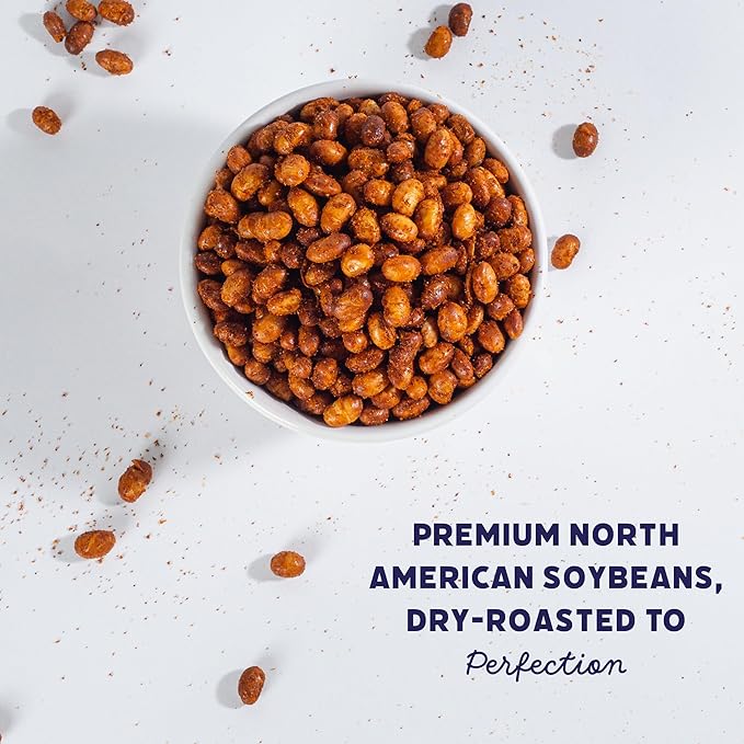 Standing Tall Roasted Soybean Snack, Chili Lime Flavor – Crunchy High-Protein Soybeans, 12g protein, 2g fiber, 0g sugar, Plant-Based Vegan Snack, Gluten-Free, Non-GMO, 3 Count Multi-Pack