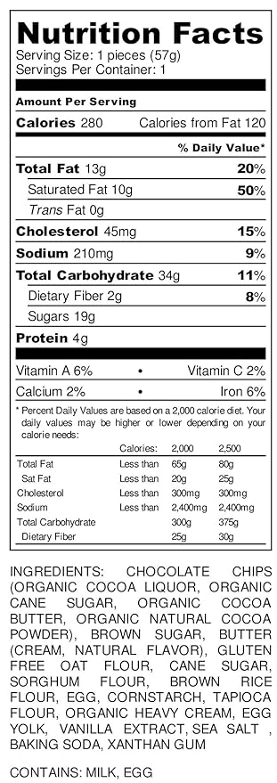 Eban’s Fresh Baked Gluten-Free Cookies - 24 Large Cookies (2 Boxes of 12) - Soft and Chewy, Individually Wrapped, Gourmet, Preservative Free, Non-GMO (Chocolate Chip)