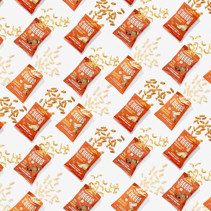 S’NOODS Cavatappi Carbonara Chips - Light & Crunchy Noodle Chips - Plant-Based Protein - Vegan Snacks - Gluten-Free - Perfectly Crispy & Delicious - For Adventurous Snackers - 0.74 oz (12 Pack)