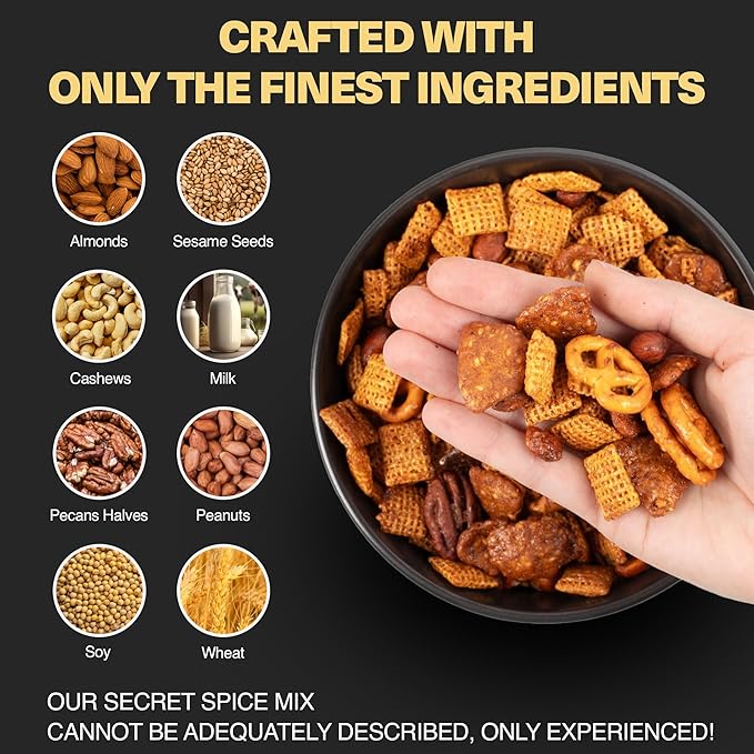 Wicked Mix Snack Mix with Mixed Nuts - Sweet and Salty Snacks Trail Mix Snack Packs with Almonds, Cashews, Pretzels, Pecans - Healthy Snacks Zero Trans Fat in Resealable Bag - Original Mix