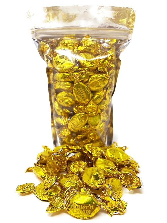 Butter Cream Hard Candy Snack Pack- 75 Pieces - Classic Butter n' Cream Old School Butterscotch Hard Candies - American Vintage Candy Assortment - Individually Wrapped, 14 oz.