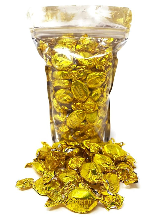 Butter Cream Hard Candy Snack Pack- 75 Pieces - Classic Butter n' Cream Old School Butterscotch Hard Candies - American Vintage Candy Assortment - Individually Wrapped, 14 oz.
