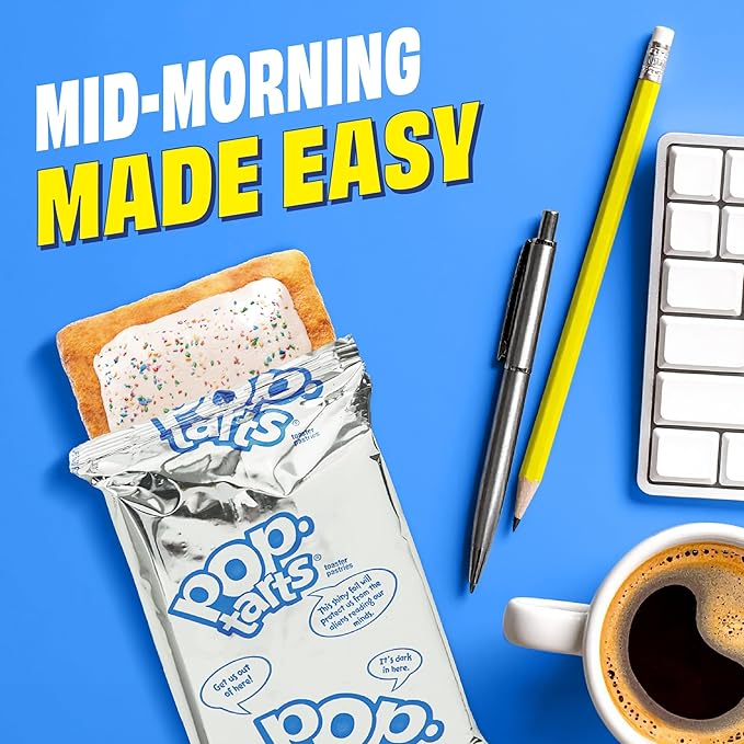 Pop-Tarts Protein Toaster Pastries, 10g Protein, Bumpin' Blueberry (96 Pop-Tarts)