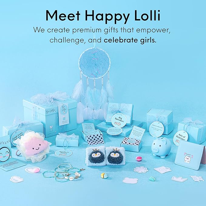 HAPPY LOLLI LolliBox Birthday Gift for Tween & Teen Girls Ages 8–15, Ready to Gift Surprise Box with Empowering Challenges