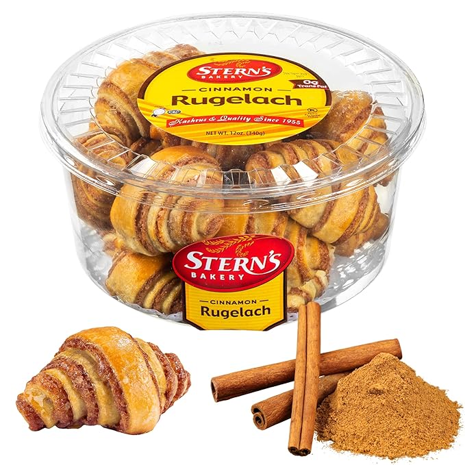 Cinnamon Rolls | Cinnamon Buns | Breakfast Pastry | Rugelach Pastries Cinnamon Croissants | No Coloring Added | Dairy & Nut Free | 13 oz Stern’s Bakery
