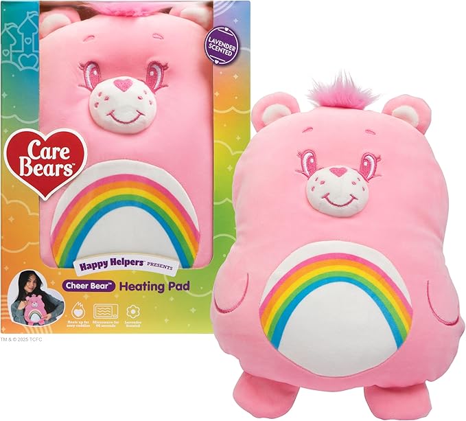 Happy Helpers Cheer Bear by Relatable, Cozy Comfort That's Anything But Boring, Get Relief with This Plush Heating Pad for Period Cramps and Body Pain, Includes 1 Microwavable Cheer Bear Heating Pad