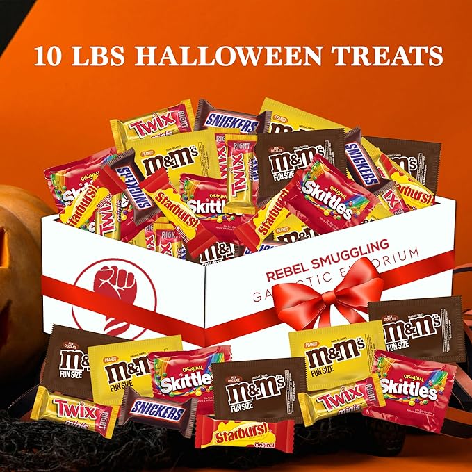 Halloween Candy 10lb Box of Chocolate Fun Size Candy Bars Assortment by Rebel Smuggling Galactic Emporium