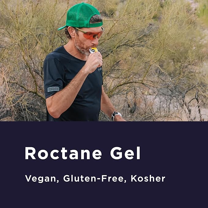 GU Energy Roctane Ultra Endurance Energy Gel, Vegan, Gluten-Free, Kosher, and Dairy-Free On-The-Go Sports Nutrition for Running, Biking, Hiking or Skiing, 24-Count, Lemonade