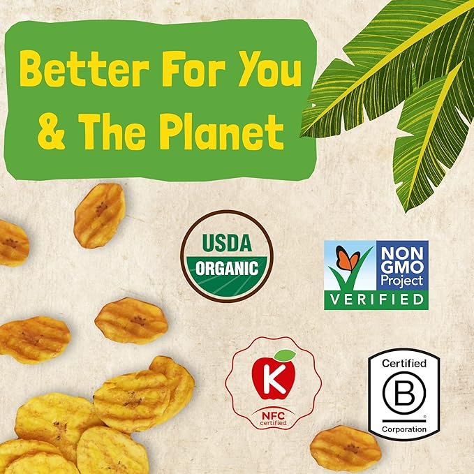 Barnana Organic Plantain Chips - Acapulco Lime - 5 Ounce, 3 Pack Plantains - Barnana Salty, Crunchy, Thick Sliced Snack - Best Chip For Your Everyday Life - Cooked in Premium Coconut Oil