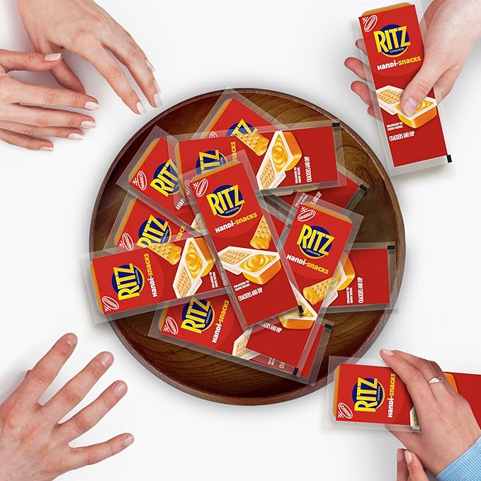Handi-Snacks RITZ Crackers 'N Cheesy Dip Snack Packs, School Snacks, 20 Snack Packs