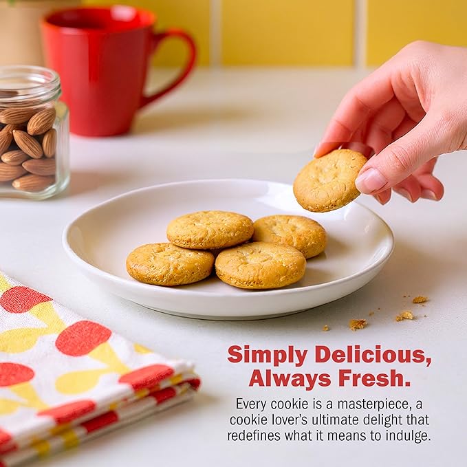 CHEF SANG! Almond Butter Cookie Pack of 4 | High Protein Cookies - 5g Protein | Almond Cookies with Real Ingredients | Non-GMO | Crunchy & Flavorful | 6oz (Pack of 4)