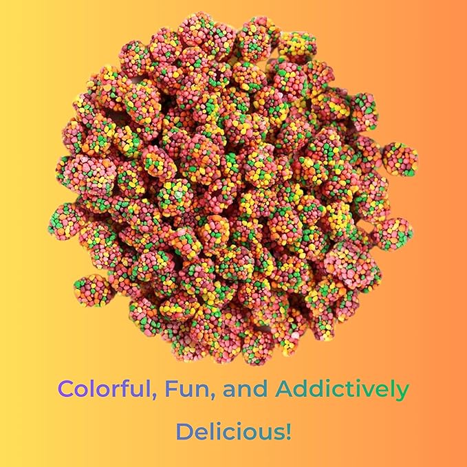Gummy Clusters Rainbow, 2 Lbs Pack Bulk, Perfect Gummy Candy Snack for Parties, Birthdays, Holidays, Resealable Bags, Office Treats and Everyday Enjoyment