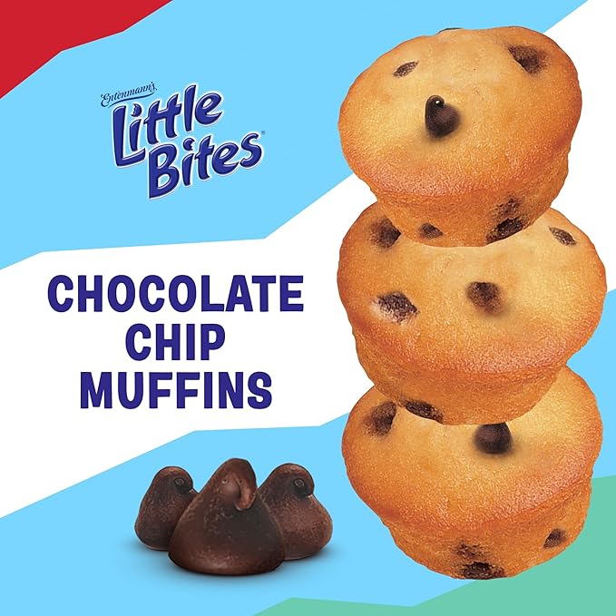 (Value Pack) Little Bites Chocolate Chip Muffins, 20 individual packs, (4 ct each), Mini Muffins, 33 oz Multipack