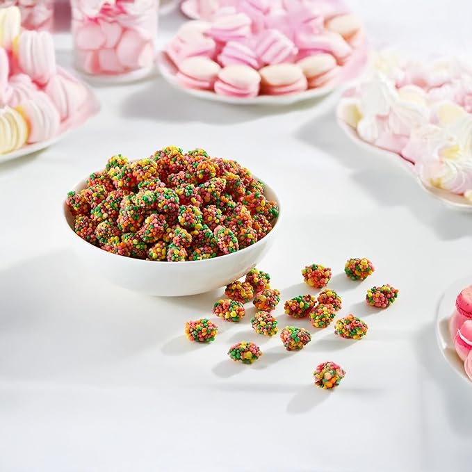 Gummy Clusters Rainbow, 2 Lbs Pack Bulk, Perfect Gummy Candy Snack for Parties, Birthdays, Holidays, Resealable Bags, Office Treats and Everyday Enjoyment