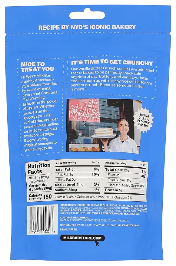 Milk Bar Vanilla Butter Crunch Cookies, 4.5 Oz