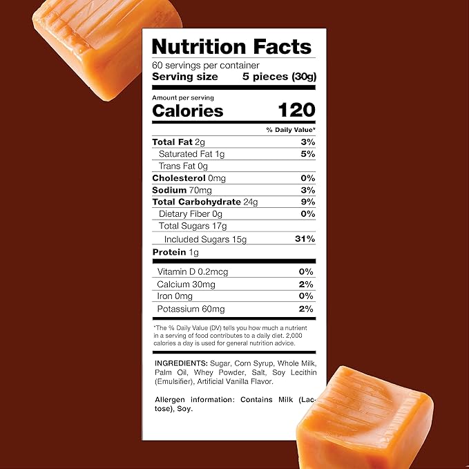 Caramel Cubes Candy - 4 Pound Pack 300 Pieces Count - Classic Chewy Squares