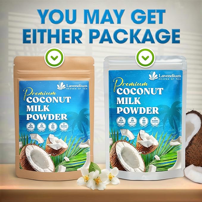 Lavendium, 10oz Coconut Milk Powder, 100% Natural, Unsweetened, Perfect for Cake, Coffee, Tea, Creamer Alternative, No Additives, No Gluten, Vegetarian.