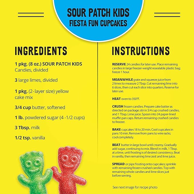 SOUR PATCH KIDS Soft & Chewy Candy, Family Size, 1 lb 14.4 oz