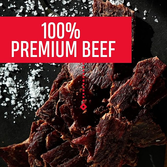 Oberto Classics Thin Style Beef Jerky, Spicy Flavor, No Artificial Ingredients, High Protein, Gluten Free, Wood Smoked, Premium Steak Beef Jerky High Protein Snacks, 2.2 Ounce (Pack of 8)