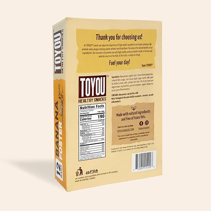 ToYou Gluten Free Chewy Fruit and Nut Bars - Healthy Protein Snacks | Chocolate Mango - 1.41 Ounce (Pack of 12) | Soft Chewy, Fiber-Packed Granola Bars for Adults and Kids, Made with Natural Ingredients