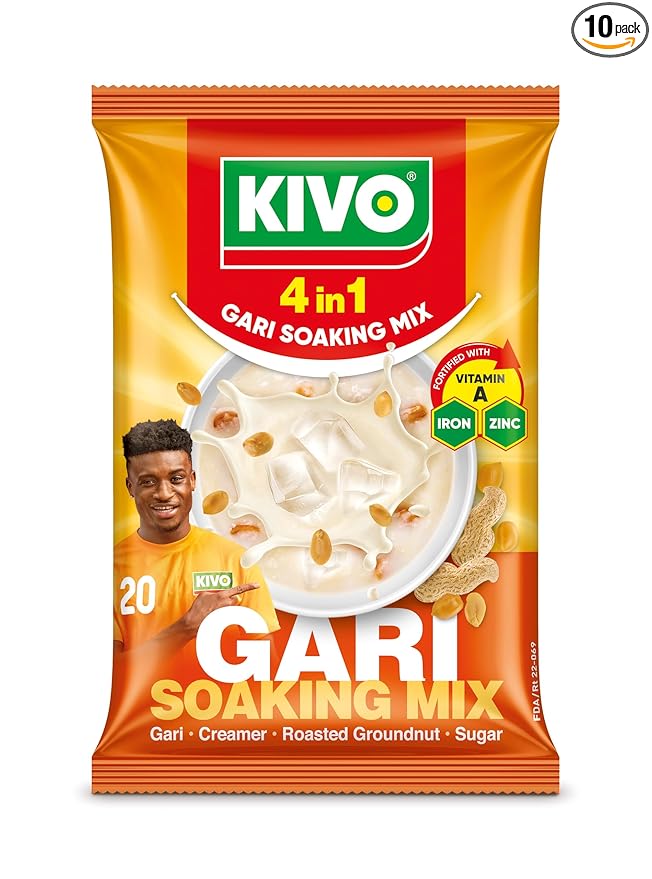 KIVO 4 in 1 Gari Soaking Mix 125g Pack of 10