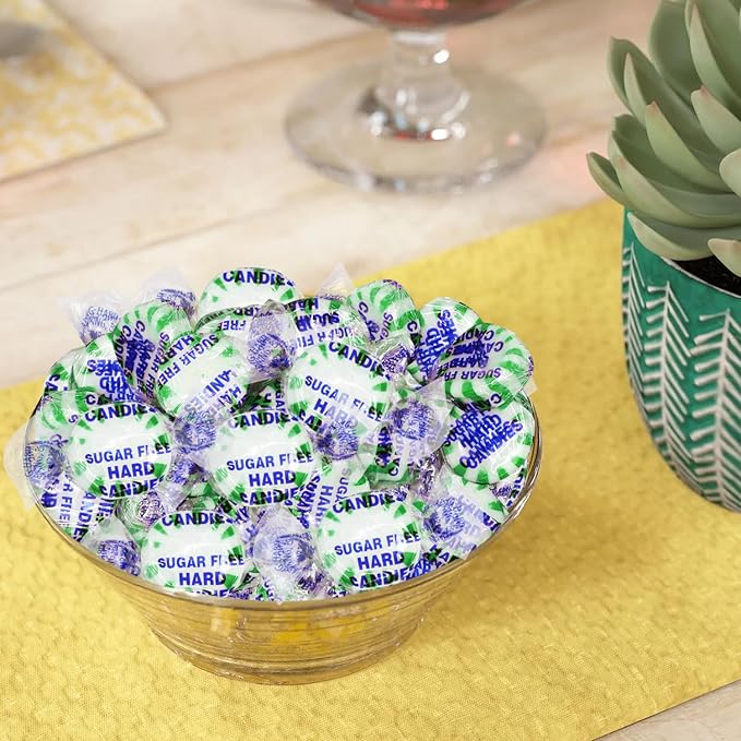 Sugar Free Starlight Spearmint Hard Candy 1 Pound - Approx. 75 Individually Wrapped Starlight Mint Discs Hard Candy For Snacks & Treats - Taboom Candy